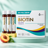 BIT-FOL Liquid Biotin 2500mcg – Folic Acid & Vitamin C | Peach Flavour